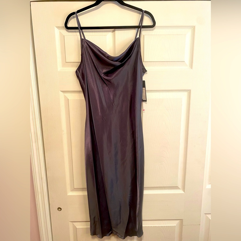 NWT Bebe Charcoal Grey Slip Dress Size Large